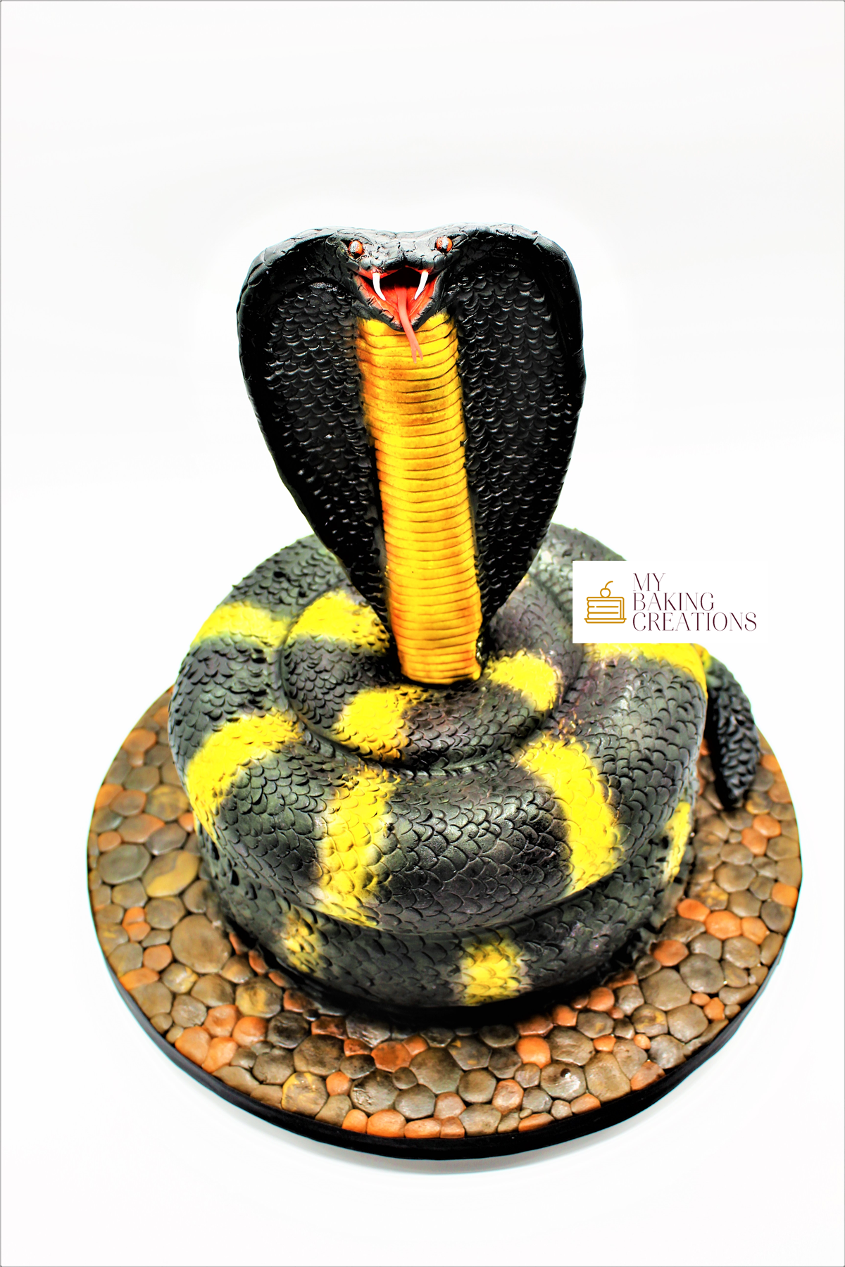 Custom realistic snake illusion cake Bay Area bakery